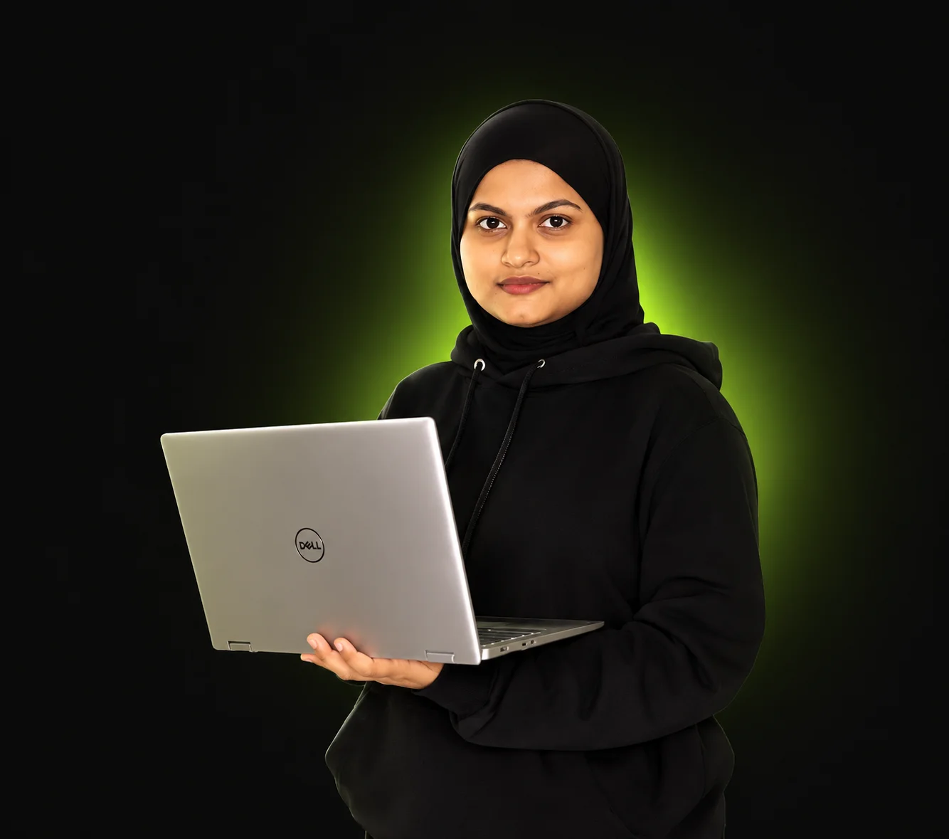neon dell laptop portrait